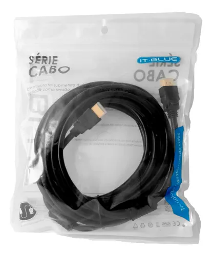 Cabo HDMI It-Blue 3 Metros 4K – Alta Qualidade de Imagem e Som
