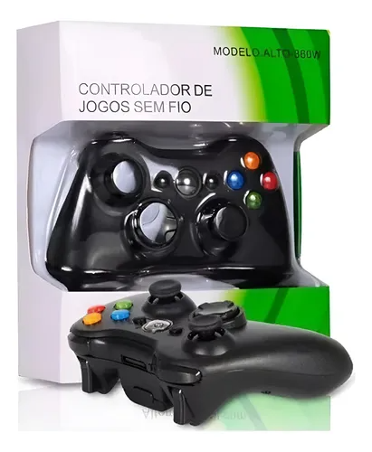 Controle Sem Fio X360 para Xbox 360 e PC – Joystick Gamer Compatível