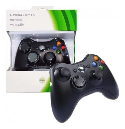 Controle Sem Fio X360 para Xbox 360 e PC – Joystick Gamer Compatível