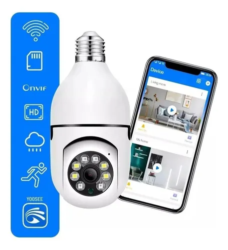 Câmera Panorâmica 360° Wi-Fi Full HD 1080p – Giratória, Visão Noturna e Áudio Bidirecional