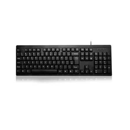 Teclado USB 2.0 com Fio Knup KP-TE148 ABNT2 7 Teclas Multimídia para PC e Notebook