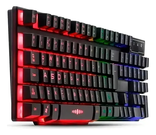 Teclado Gamer H’maston AK-600 Semi-Mecânico com LED RGB ABNT2 Preto