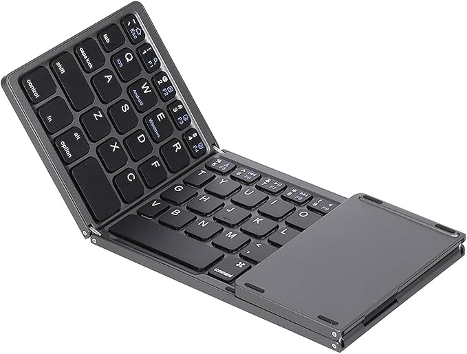 Teclado Sem Fio Dobrável Homesen BT 3.0 com Touchpad – Portátil, Ultra Fino e Compatível com Windows, Android e iOS