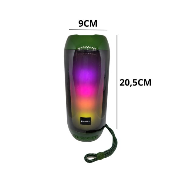 Caixa de Som Portátil XC-CP-207 Bluetooth 20W IPX6 com Rádio FM, USB, TF e Bateria 3000mAh