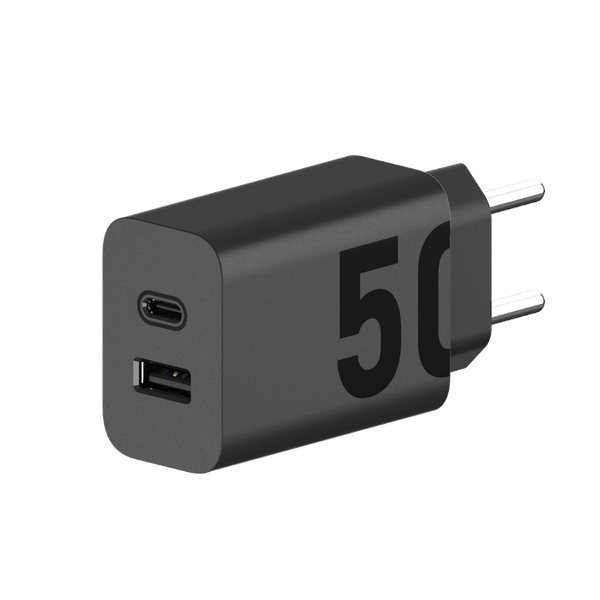 Carregador Motorola Turbo Power 50W com Cabo USB-C Preto – Carregamento Ultra Rápido