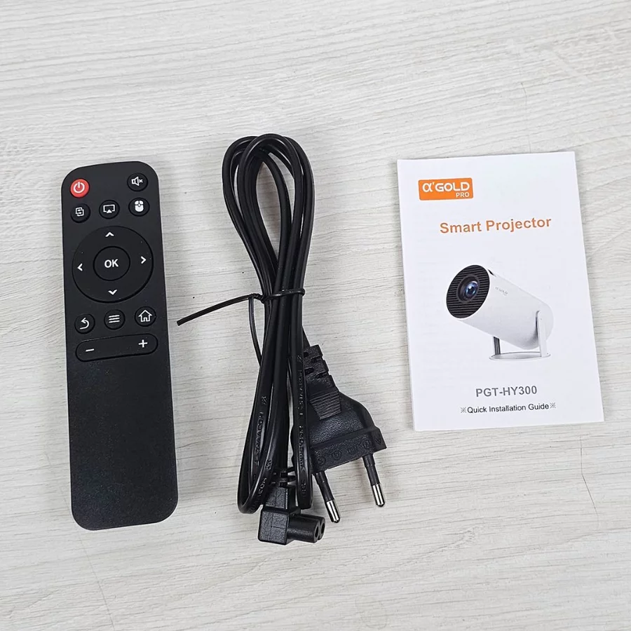 Mini Projetor α Gold PGT-HY300 Android HD Wi-Fi 5G Bluetooth – Smart TV Portátil