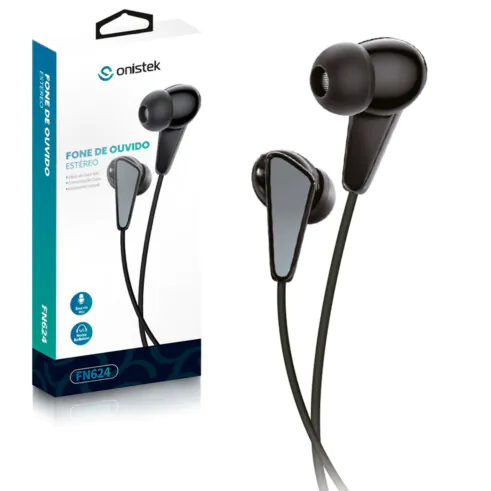 Fone de Ouvido Onistek ON-FN624 com Fio e Microfone P2 3.5mm – Estéreo