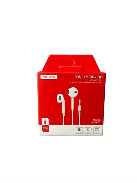 Fone de Ouvido Tomate MF-A01 com Microfone e Controle de Volume – P2 3.5mm