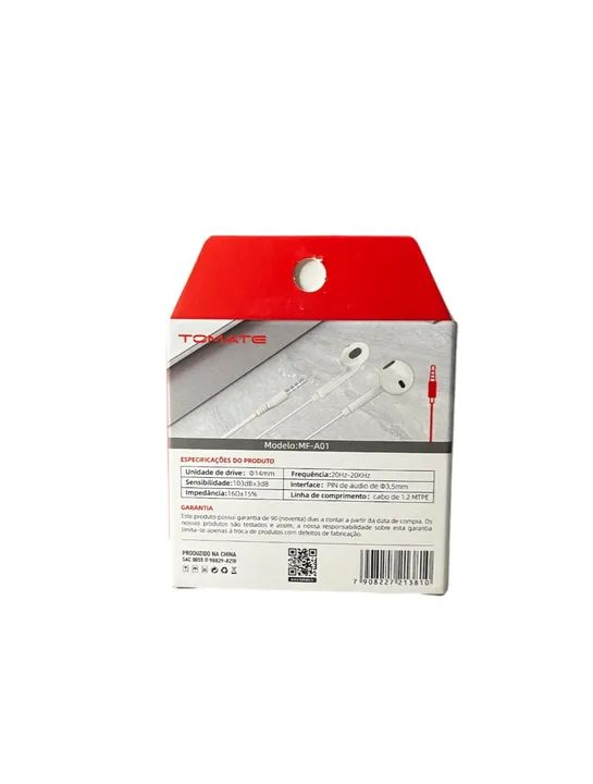 Fone de Ouvido Tomate MF-A01 com Microfone e Controle de Volume – P2 3.5mm